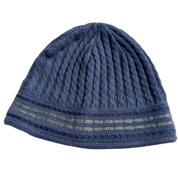 Columbia Women's Blue Knit Ribbed Beanie Hat - Picture 1 of 5